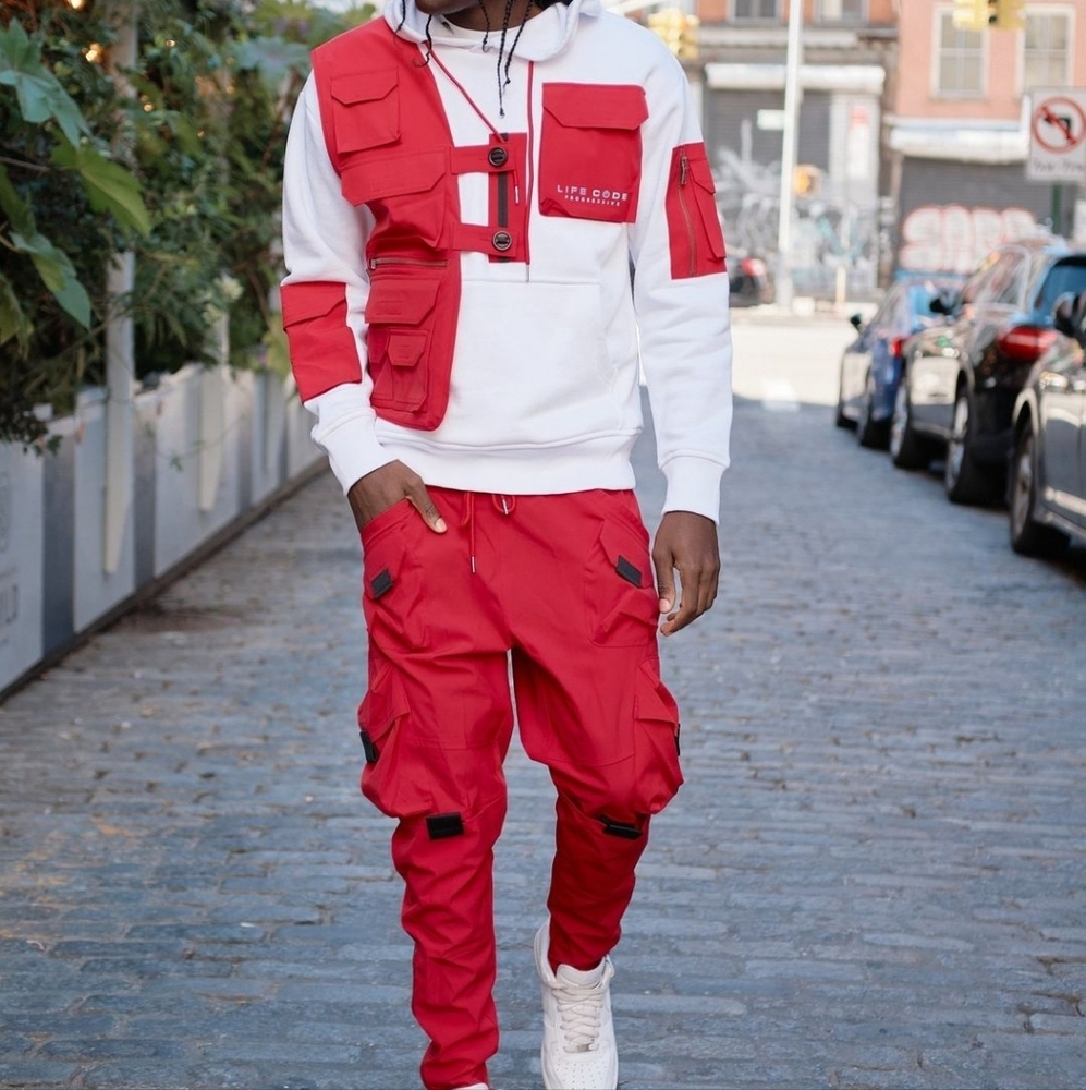 Life Code Utility Outfit ~ Hoodie with Vest x Cargo Pants
